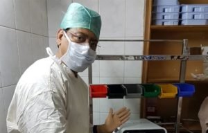 Dr. Chaudhary performs surgery