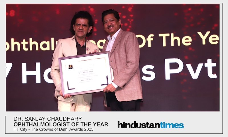 Dr. Sanjay Chaudhary was honoured with ‘OPHTHALOMOGIST OF THE YEAR’ title by Hindustan Times at HT City – Crowns Of Delhi Awards 2023